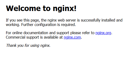 nginx欢迎页